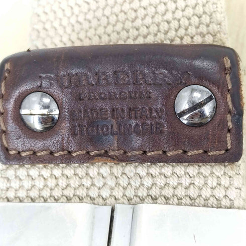 バーバリー BURBERRY コットン×メタル ミリタリーテイストベルト レディース 26/65