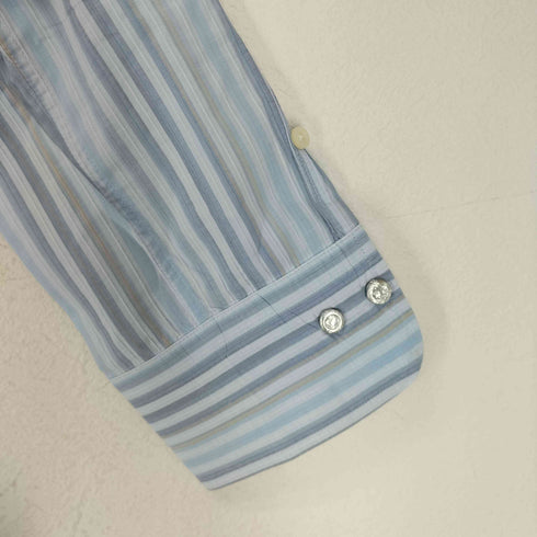 ランバンコレクション LANVIN COLLECTION ストライプ柄ボタンダウンシャツ メンズ import:L