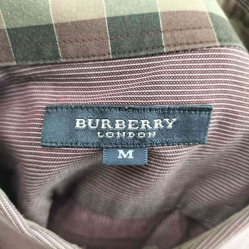 バーバリーロンドン BURBERRY LONDON ホース刺繍 ストライプ柄シャツ メンズ import:M
