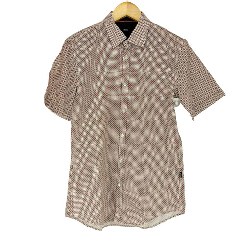 ボスヒューゴボス BOSS HUGO BOSS SLIM FIT 総柄半袖シャツ メンズ import:S