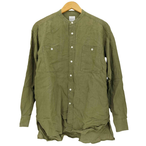 ノーリーズ NOLLEY’S ヘンプ ビッグシルエット バンドカラーシャツ メンズ JPN:S