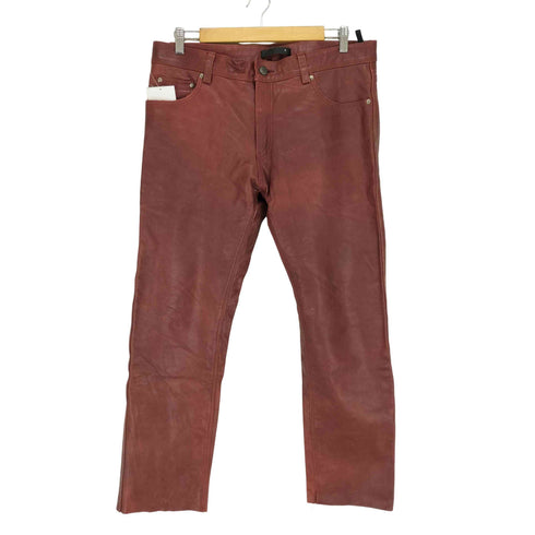 リューグーレザーズ Liugoo Leathers カウレザーストレートパンツ メンズ FR:38-40