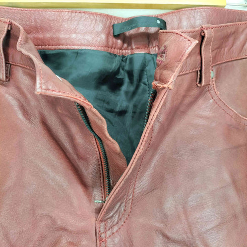 リューグーレザーズ Liugoo Leathers カウレザーストレートパンツ メンズ FR:38-40