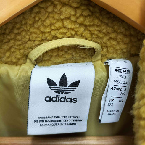 アディダスオリジナルス adidas Originals ロゴ刺繍ジップアップフリースボアジャケット メンズ XO