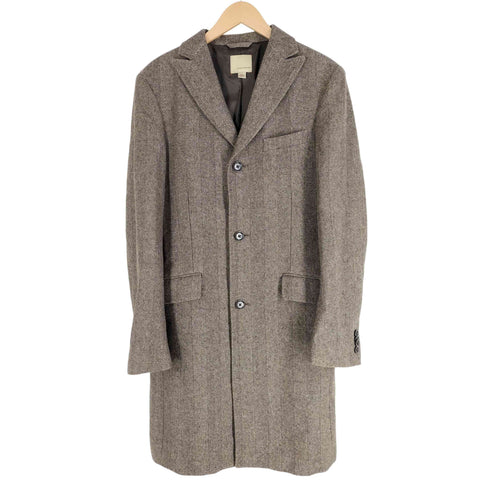 バナナリパブリック BANANA REPUBLIC 07AW ヘリンボーンチェスターコート メンズ import:S