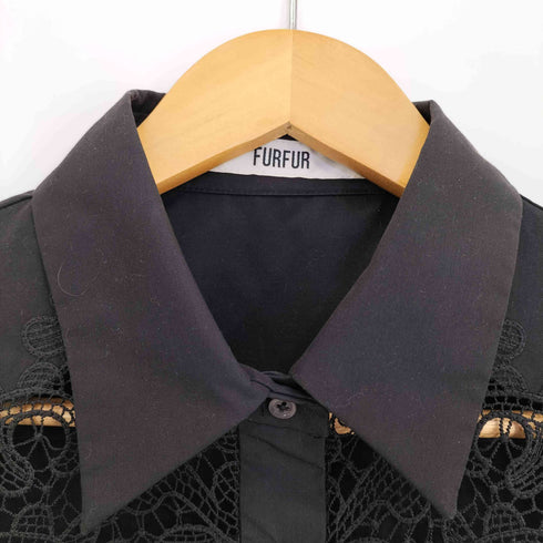 ファーファー furfur レーストリムブラウス レディース ONE SIZE