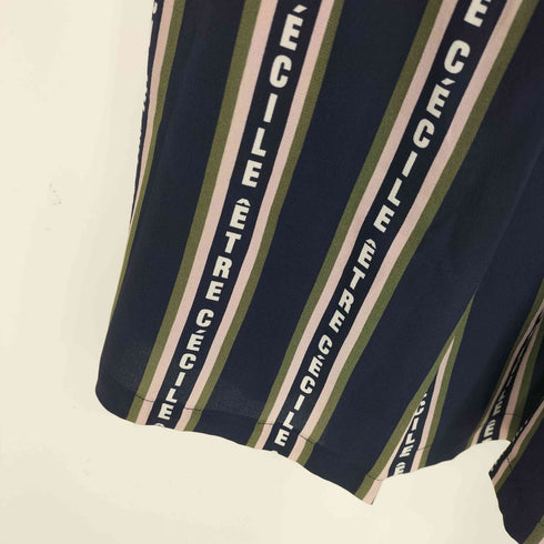 エトレセシル etre cecile シルク100 総柄スカート レディース XS