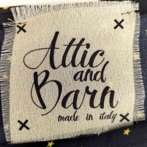 アティックアンドバーン ATTIC AND BARN イタリア製 シルク100 星柄 ミディワンピース レディース import:XS