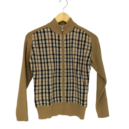 ダックスゴルフ DAKS GOLF チェック柄フルジップニット メンズ import:M