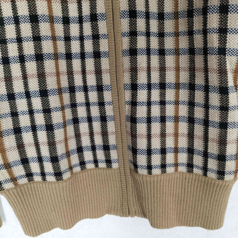 ダックスゴルフ DAKS GOLF チェック柄フルジップニット メンズ import:M