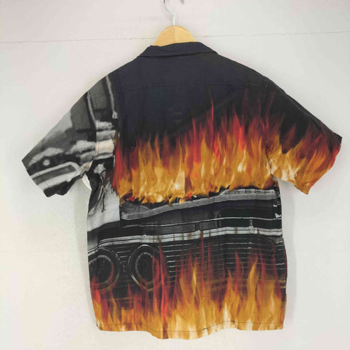 レフラー Leflah FIRE CAR ALOHA SHIRTS メンズ import:L