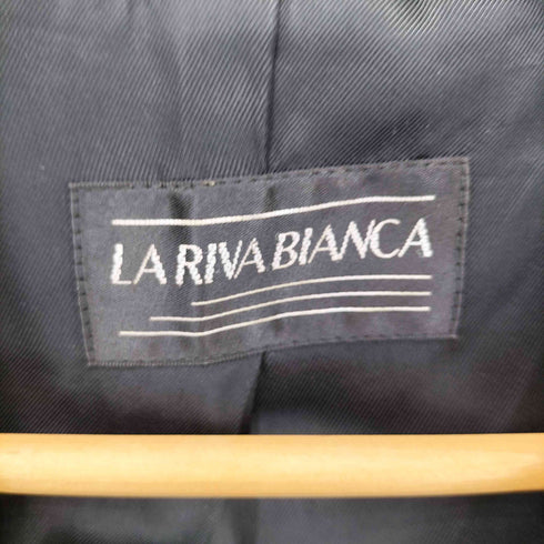 LA RIVA BIANCA ファー ボタンレス アンゴラ混 コート レディース