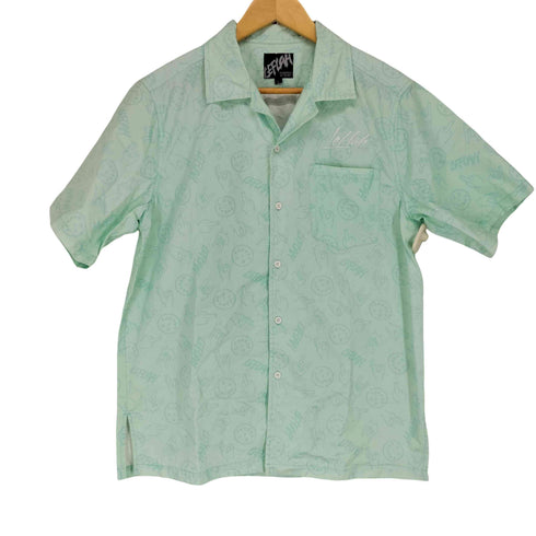 レフラー Leflah ロゴ総柄アロハシャツ メンズ import:L