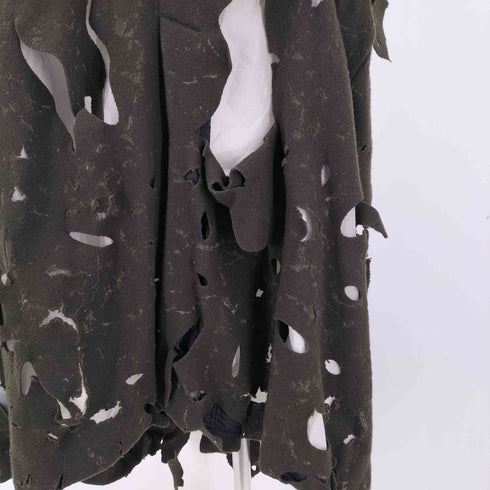 ミキオサカベ MIKIOSAKABE レイヤード ダメージ コート レディース