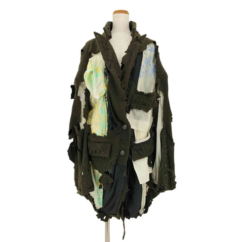 ミキオサカベ MIKIOSAKABE レイヤード ダメージ コート レディース