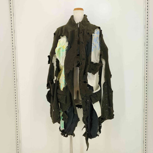 ミキオサカベ MIKIOSAKABE レイヤード ダメージ コート レディース