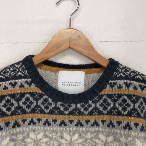 マッキントッシュフィロソフィー MACKINTOSH PHILOSOPHY アシンメトリーノルディックセーター メンズ FR:40