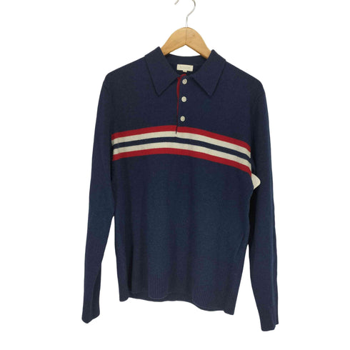マッキントッシュフィロソフィー MACKINTOSH PHILOSOPHY マルチボーダー カシミヤ混 ウールニットポロシャツ メンズ 40