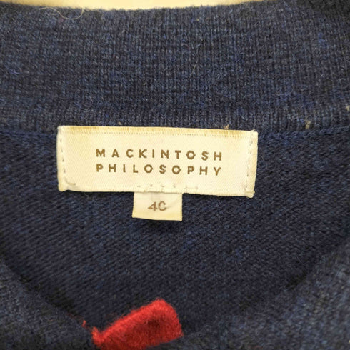マッキントッシュフィロソフィー MACKINTOSH PHILOSOPHY マルチボーダー カシミヤ混 ウールニットポロシャツ メンズ 40