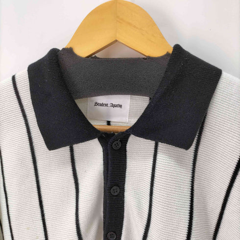 studentapathy L/S ハート刺繍ニットポロシャツ メンズ JPN:L