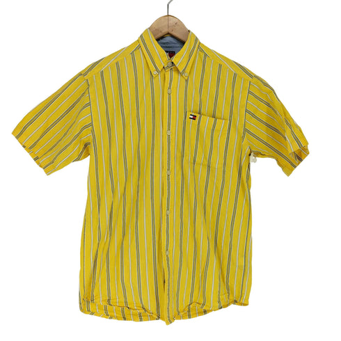 トミーヒルフィガー TOMMY HILFIGER ストライプ半袖シャツ メンズ L/G