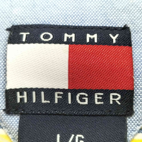 トミーヒルフィガー TOMMY HILFIGER ストライプ半袖シャツ メンズ L/G