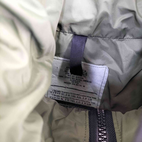ユーエスネイビー U.S.NAVY 80s 88年会計 アルファ社製 COLD WEATHER PARKA カモフラ マウンテンパーカー メンズ SMALL SHORT