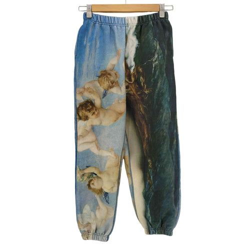 イエロー YELLO TEH BIRTH OF VENUS 1863 プリント スウェットパンツ レディース FREE