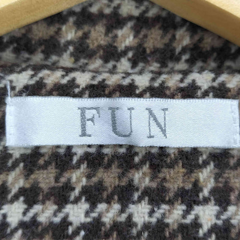 FUN 千鳥格子ウールチェスターコート レディース
