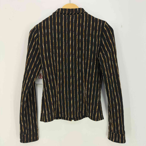 exclusive collection ウールパイピング ストライプ ストレッチ クロップドジャケット レディース JPN:M