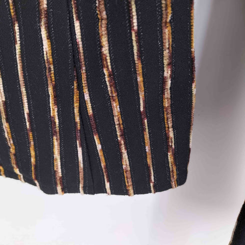 exclusive collection ウールパイピング ストライプ ストレッチ クロップドジャケット レディース JPN:M