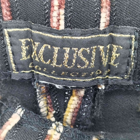 exclusive collection ウールパイピング ストライプ イージーフレアパンツ レディース