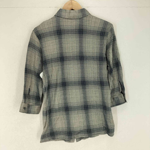 アニエスベーオム Agnes b.homme 七分袖 フロントポケットチェックシャツ レディース O