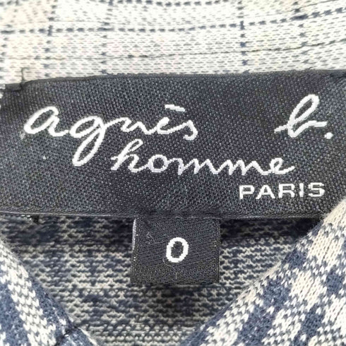 アニエスベーオム Agnes b.homme 七分袖 フロントポケットチェックシャツ レディース O