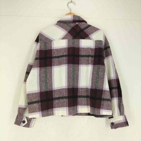 ザラ ZARA パープルチェックジャケット レディース import:S