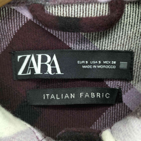 ザラ ZARA パープルチェックジャケット レディース import:S