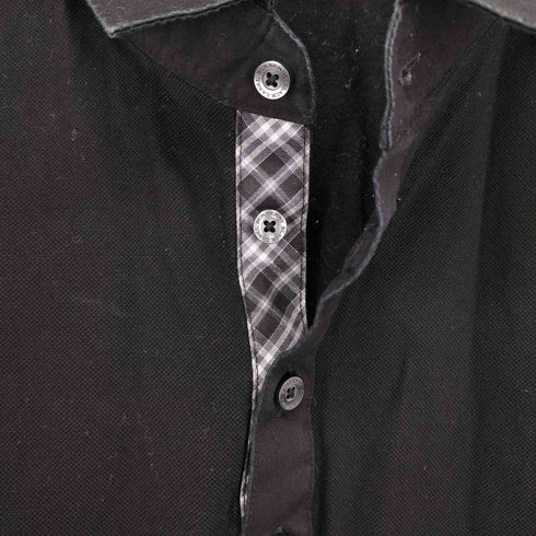 バーバリーブラックレーベル BURBERRY BLACK LABEL 襟切替ワンポイント刺繍ポロシャツ メンズ 2