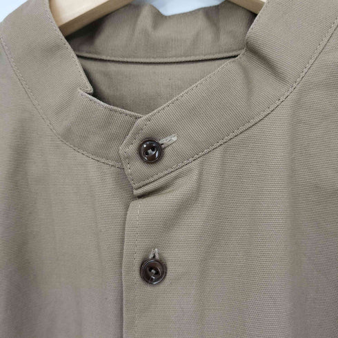 Cocomure ポリ混 レーヨン バンドカラー L/Sシャツ レディース XXL