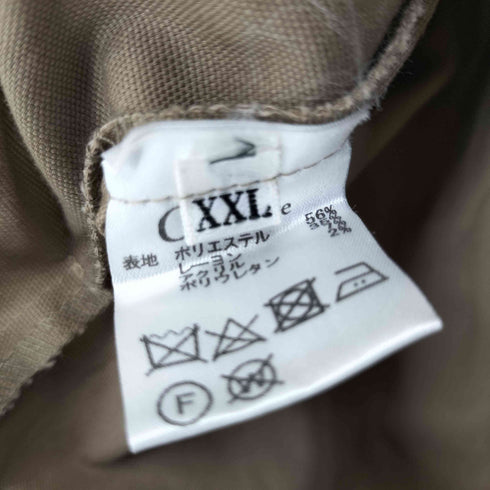 Cocomure ポリ混 レーヨン バンドカラー L/Sシャツ レディース XXL
