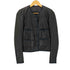 MAJE SHANNON ラムレザーキルトノーカラージャケット レディース EUR:38