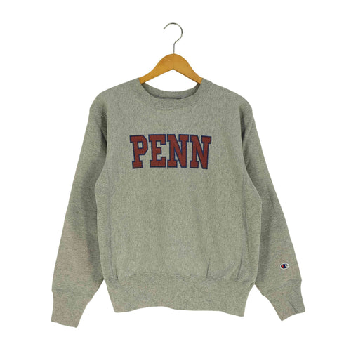 チャンピオン Champion 赤単タグ復刻 USA製 REVERSE WEAVE リバースウィーブ カレッジロゴ PENN ペンシルベニア大学 クルーネックスウェット レディース import:L