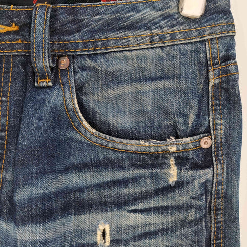 CULT OF INDIVIDUALITY REBEL STRAIGHT ダメージ リペア加工 デニムパンツ メンズ 30