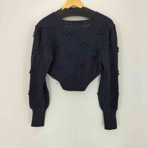 マメクロゴウチ Mame Kurogouchi 22AW Bubble Pattern Cropped Knitted Cardigan レディース JPN:2