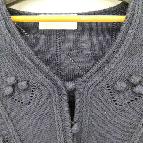マメクロゴウチ Mame Kurogouchi 22AW Bubble Pattern Cropped Knitted Cardigan レディース JPN:2
