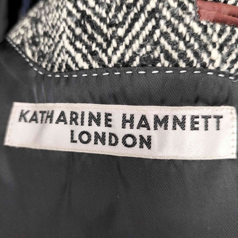 キャサリンハムネットロンドン KATHARINE HAMNETT LONDON ヘリンボーンチェスターコート メンズ