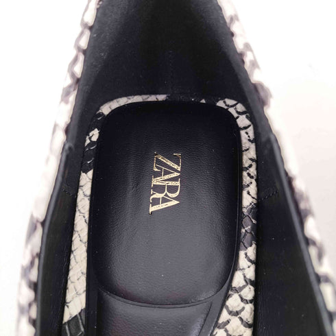 ザラ ZARA Animal Print Leather Ballerinas レディース EUR:38