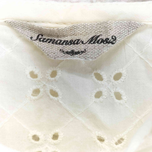 サマンサモスモス samansa Mos2 オーバーレース刺繍ブラウス レディース FREE