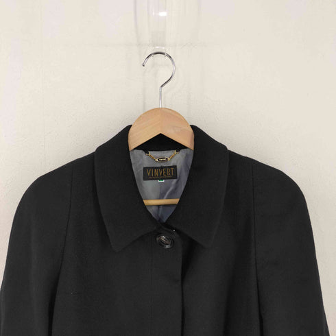 バンベール VINVERT カシミヤ100 比翼ロングコート レディース 9AR