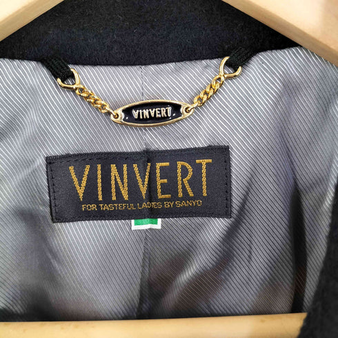 バンベール VINVERT カシミヤ100 比翼ロングコート レディース 9AR