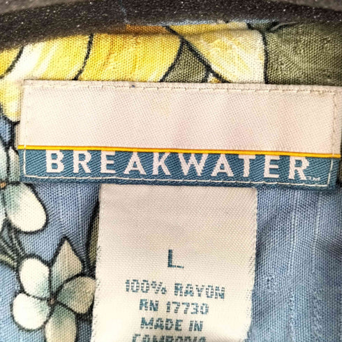 BREAKWATER 花柄 レーヨンアロハシャツ メンズ L